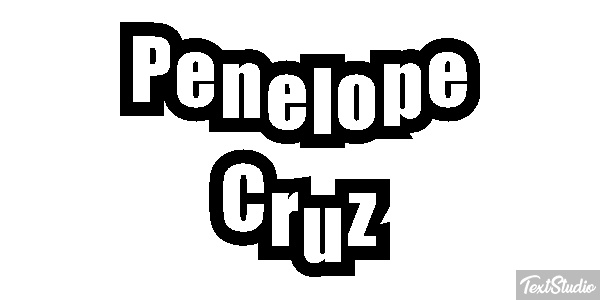 Penélope Cruz Text effect