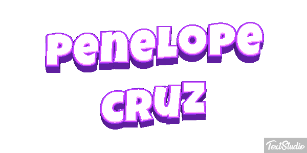 Penélope Cruz Text effect