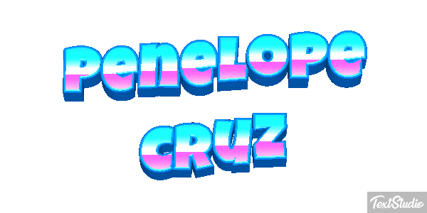 Penélope Cruz Text effect