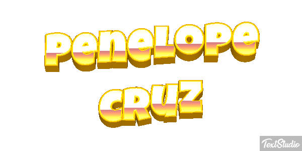 Penélope Cruz Text effect