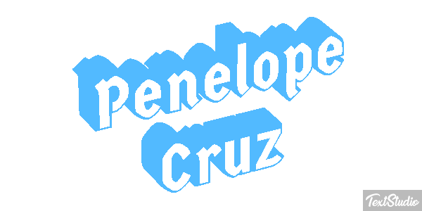 Penélope Cruz Text effect
