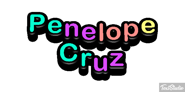 Penélope Cruz Text effect