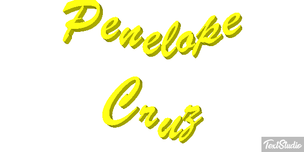 Penélope Cruz Text effect