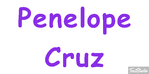 Penélope Cruz Text effect