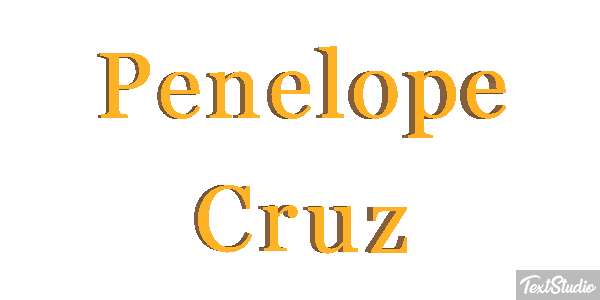 Penélope Cruz Text effect