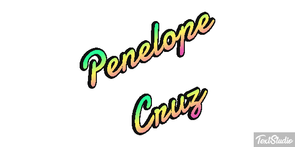 Penélope Cruz Text effect