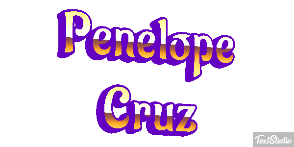 Penélope Cruz Text effect