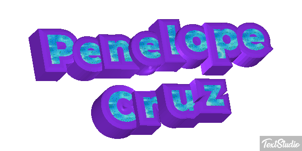 Penélope Cruz Text effect