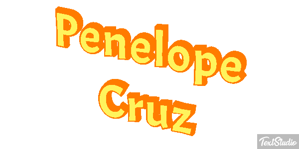 Penélope Cruz Text effect