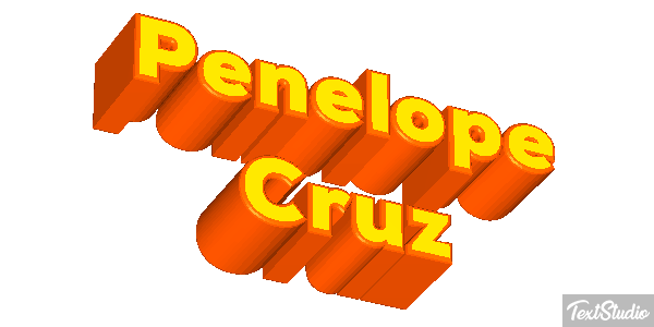 Penélope Cruz Text effect