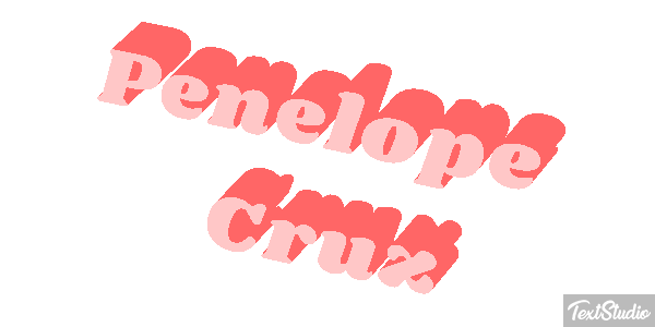 Penélope Cruz Text effect