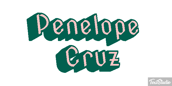 Penélope Cruz Text effect
