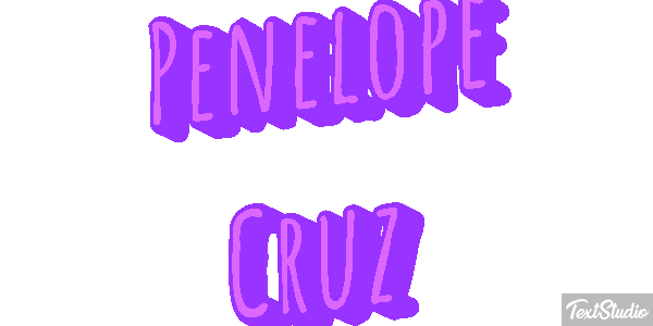 Penélope Cruz Text effect