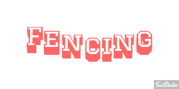Fencing Text effect
