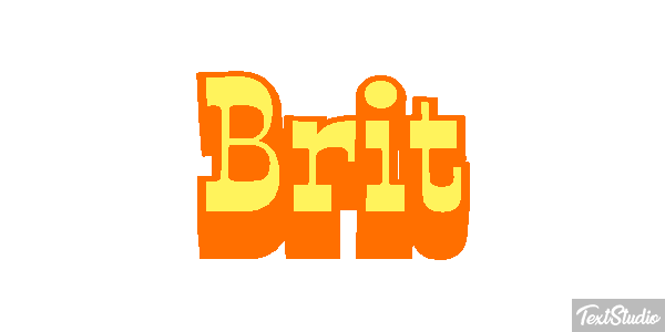 Brit Text effect