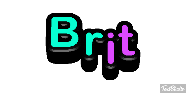 Brit Text effect