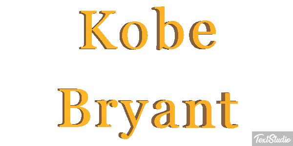 Kobe Bryant Efecto de texto